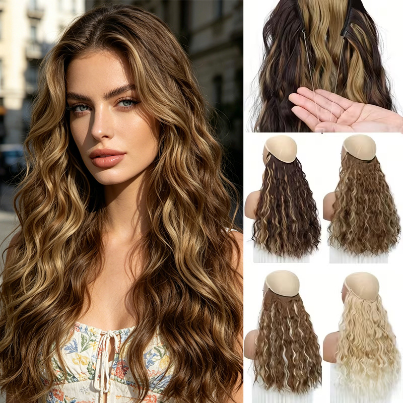 Tippet Line - Extensions de cheveux synthétiques longs ondulés