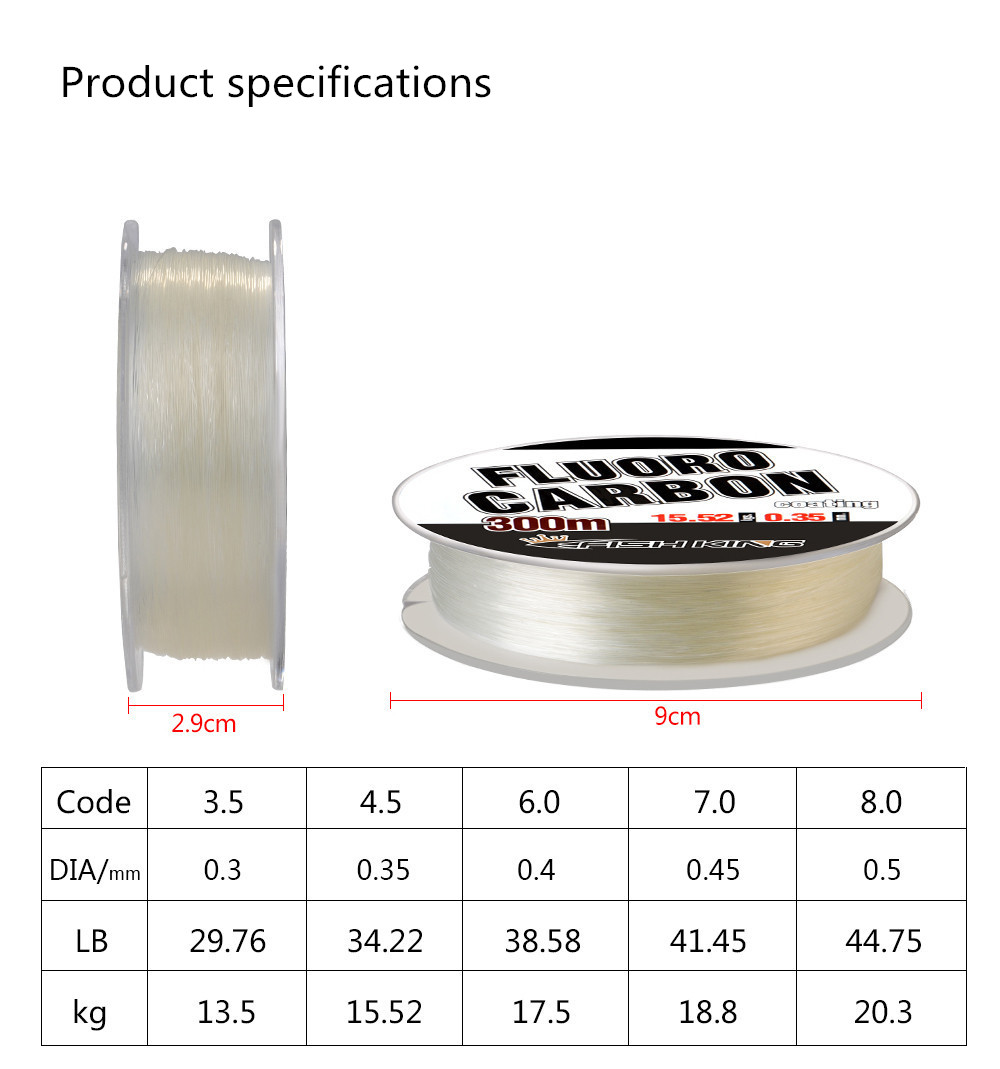 Ligne de pêche en fluorocarbon - Fluorocarbon Line avis et prix